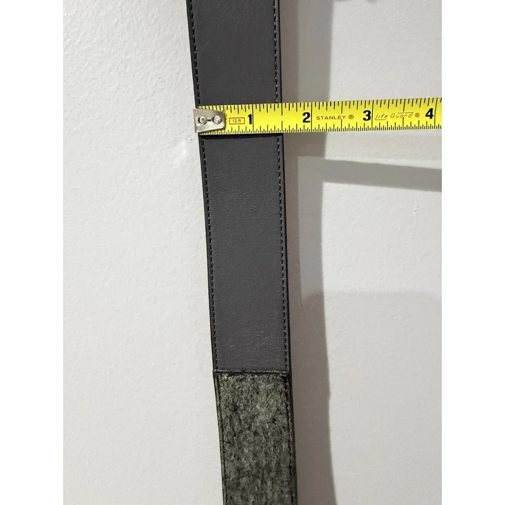 Dora Italian‎ Leather Belt Gray – Textured – 38